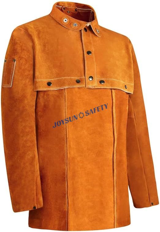 AP01 Heat-Resistant Leather Welding Cape Sleeves with Bib Apron