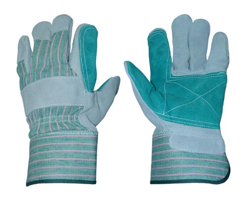 CB05 Reinforced Double Leather Work Gloves for Heavy Duty Tasks