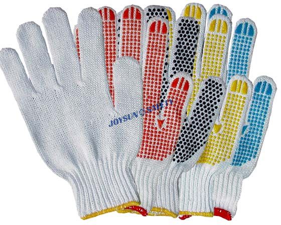 7-Gauge PVC Dotted String Knit Work Gloves