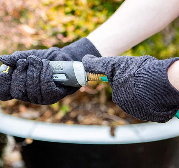 Black cotton gloves used for tool handling