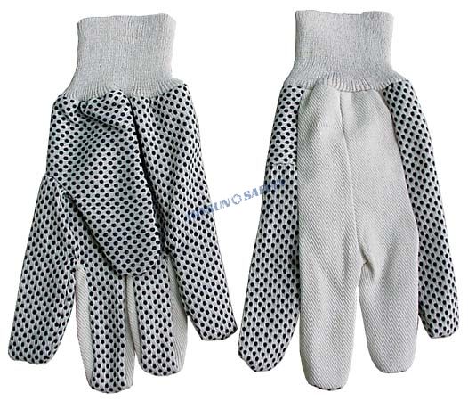 CTD02 PVC Dotted Cotton Canvas Work Gloves