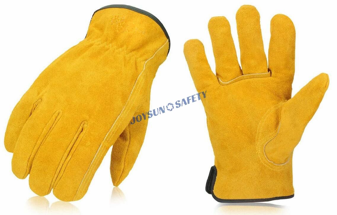 DA06 Brown Cow Split Leather Gloves
