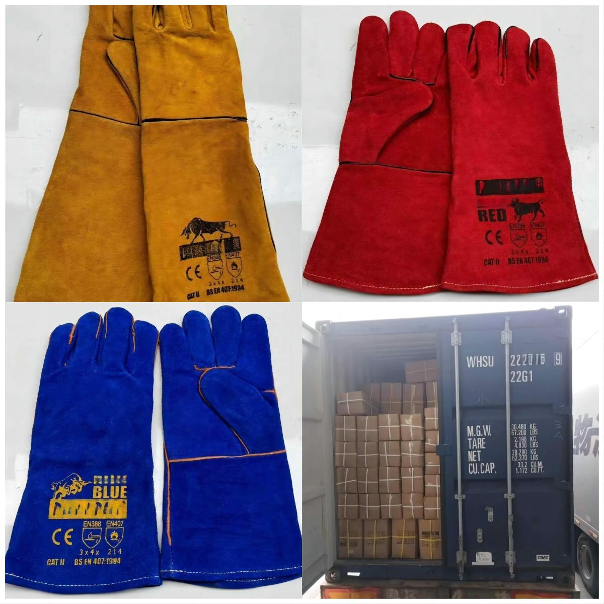 leather welding gloves loading